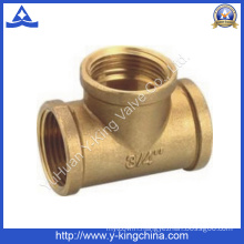 Brass Female Tee Fitting with Brass Color (YD-6033)